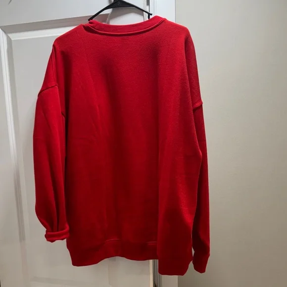 Victoria's Secret Red Crew Neck Sweater - Picture 2 of 3